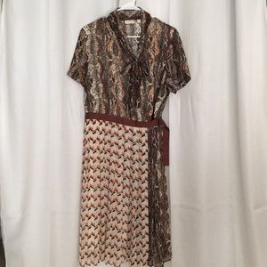 Designer Snake print wrap dress